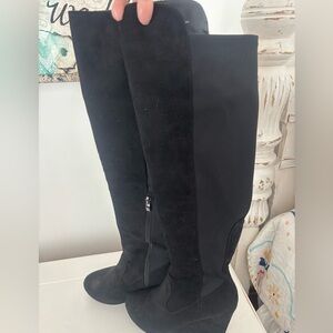 Love Black Textured Material